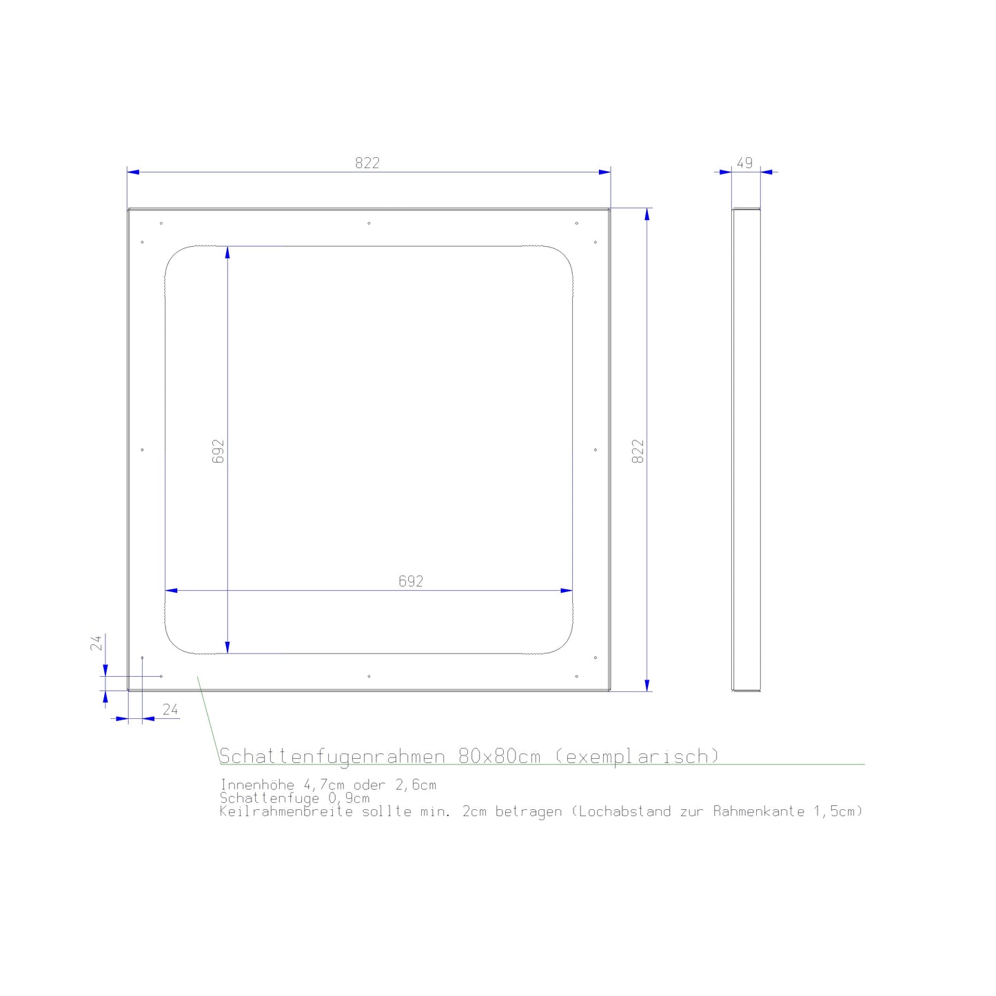 Steel canvas frame 'Steelbuddy'
