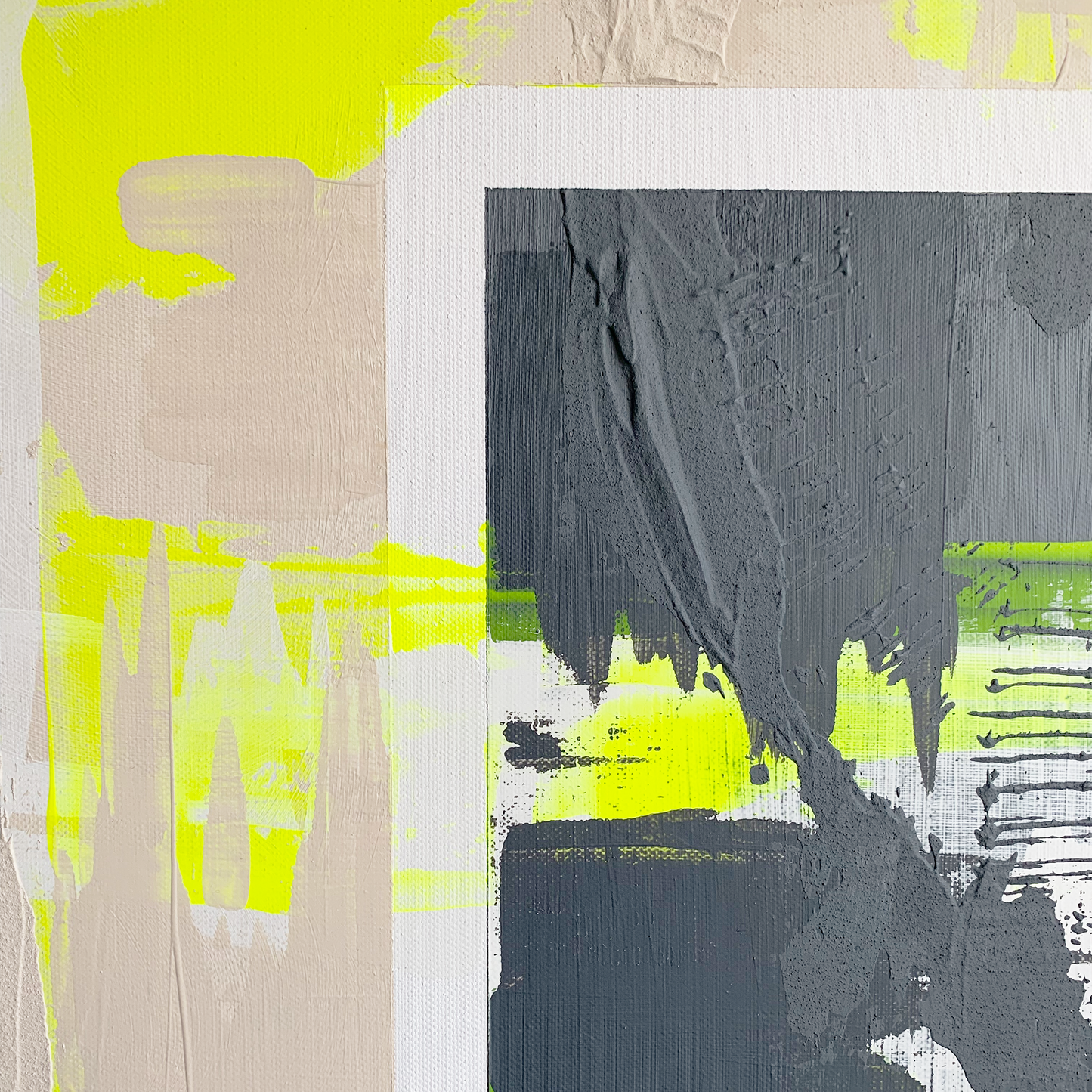 Wandbild 'Abstraktes-Neongelb'