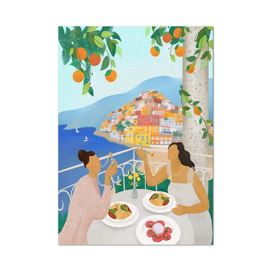 Wandbild 'Dinner-in-Positano'
