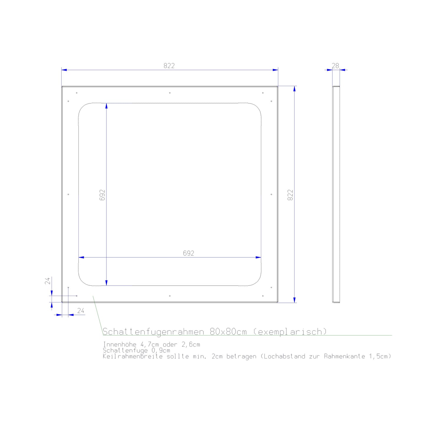 Steel canvas frame 'Steelbuddy' 